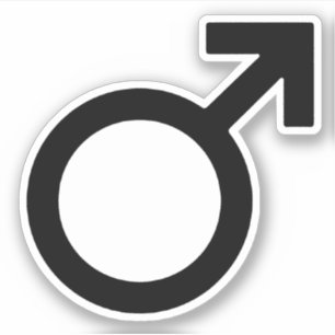 Mannelijk geslachts symbool sticker