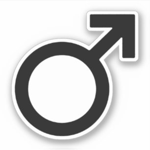 Mannelijk geslachts symbool sticker