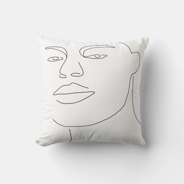 Mannelijk gezicht kussen (Voorkant)