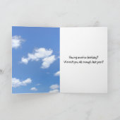 Mannelijk Gezicht op Verjaardagsballon Kaart (Binnen)