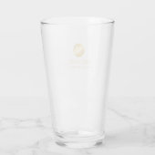 Mannelijk gouden gepersonaliseerde bruidsjonkers glas (Achterkant)