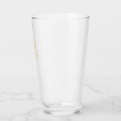 Mannelijk gouden gepersonaliseerde bruidsjonkers glas (Links)