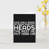 Mannelijk Grappig Kalthoofdige Kale Klap Hoofd Vad Kaart (Gele Bloem)