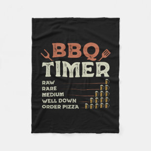 Mannelijk grappige bbq-grill chef grilling master fleece deken