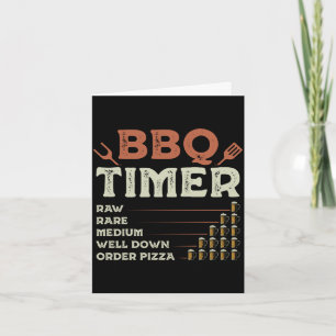 Mannelijk grappige bbq-grill chef grilling master kaart