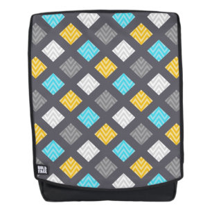 Mannelijk Grijs Blauw Geel Geometrisch Patroon Rugtassen