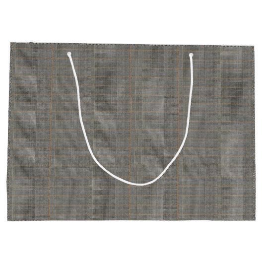 Mannelijk grijs Tweed monogram Giftbag Man Groot Cadeauzakje (Achterkant)