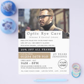 Mannelijk model, opticien, technisch beoefenaar flyer (Enkel)