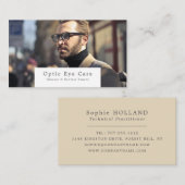 Mannelijk model, Opticien, technisch specialist Visitekaartje (Voorkant / Achterkant)