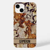 Mannelijk Mozaïek Bruin Inspirivity Case-Mate iPhone Case (Achterkant)