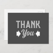 Mannelijk of Business Grey Dank u Briefkaart (Voorkant / Achterkant)