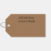 Mannelijk  oorlogsvliegtuig cadeaulabel (Achterkant Horizontaal)