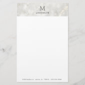 Mannelijk Parelmarmer monogram Briefpapier (Voorkant)