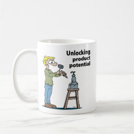 Mannelijk productontwerper koffiemok