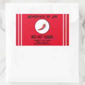 Mannelijk Red Hot Chili Sauce Pepper Label (Tas)