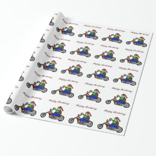 Mannelijk Rijden Motorcycle Gift Wrap Cadeaupapier
