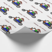 Mannelijk Rijden Motorcycle Gift Wrap Cadeaupapier (Hoek)