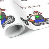 Mannelijk Rijden Motorcycle Gift Wrap Cadeaupapier (Rol Hoek)