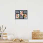 Mannelijk rouwboeket welkomstbord ter nagedachteni poster (Keuken)