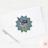 Mannelijk Superb Fairy-Wren Ronde Sticker (Envelop)