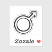 Mannelijk symbool sticker (Vel)