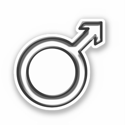 Mannelijk symbool sticker (Voorkant)