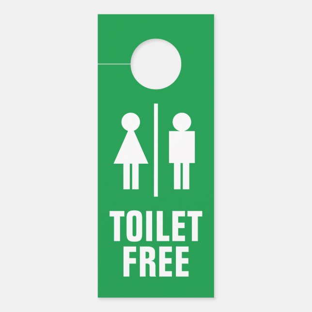 Mannelijk vrouw gender WC toilet bezet (Voorkant)