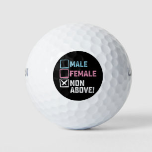 Mannelijk Vrouwelijk Niet Boven! Grappig Transgend Golfballen