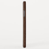 Mannelijk Zwart & Bruin  Faux Leather Case-Mate iPhone Case (Achterkant/rechts)