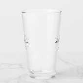 Mannelijk Zwart-wit Initiaal + Naam Monogram Glas (Links)
