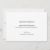 Mannelijke Afstuderen Foto van het middelbaar Afst Aankondiging (Achterkant)