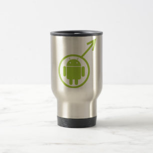 Mannelijke Android (teken/symbool) Bugdroid Reisbeker