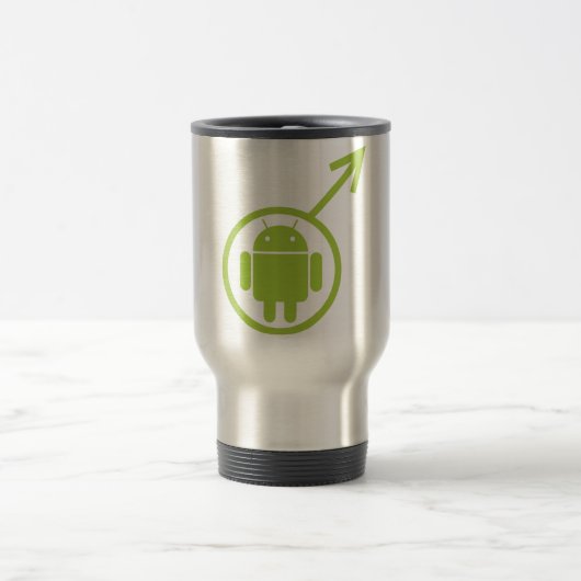 Mannelijke Android (teken/symbool) Bugdroid Reisbeker (Center)