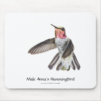 Mannelijke Anna's Hummingbird Mousepad Muismat