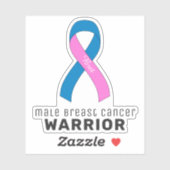 Mannelijke Borstkanker VinylSticker Sticker (Vel)