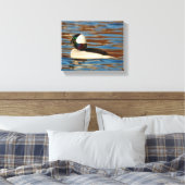 Mannelijke buffelkop in de middags-zon canvas afdruk (Insitu (Slaapkamer))