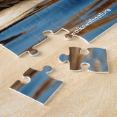 Mannelijke buffelkop in de middags-zon legpuzzel (Zijkant)