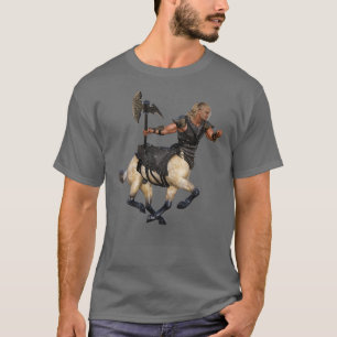 Mannelijke centra met Ax en Armor T-shirt