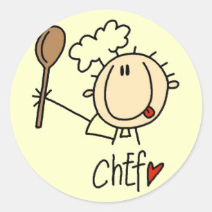 Mannelijke Chef Ronde Sticker