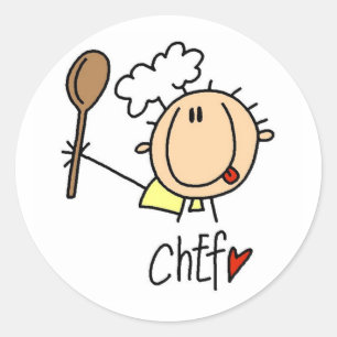 Mannelijke Chef Ronde Sticker
