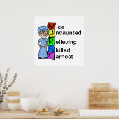 Mannelijke chirurgische NURSE Acronymn Poster past (Keuken)