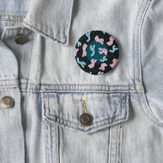 Mannelijke chromosomen wetenschap ronde button 5,7 cm (In situ)