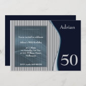 Mannelijke Elegante Uitnodiging (Voorkant / Achterkant)