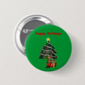 Mannelijke Elf Tree Cadeau kerstfeestdag Button Pi (Voorkant /achterkant)