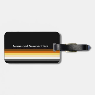 Mannelijke en Strakke Gay Bear Pride Vlag Monogram Bagagelabel