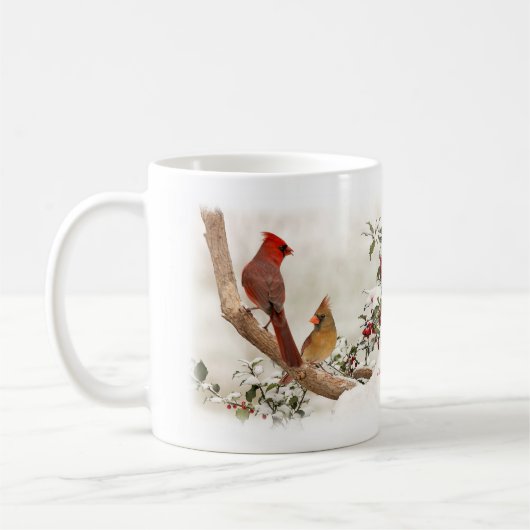 Mannelijke en Vrouw Kardinale Mok (Links)