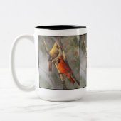 Mannelijke en Vrouw Kardinalen fijne mok (Links)