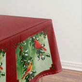 Mannelijke en Vrouw Kardinalen Rood Tafelkleed (Voorbeeld)