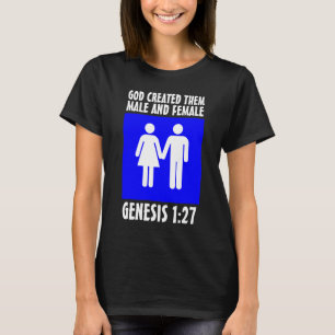MANNELIJKE EN VROUW MARRIAGE GENESIS 1:27 T-Shirts
