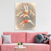 Mannelijke en Vrouw trapeze performers Canvas Afdruk (Insitu (Woonkamer))
